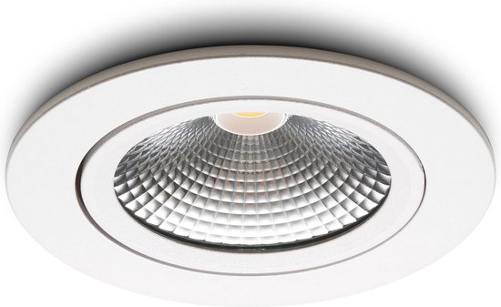 Ledisons LED Inbouwspots Wit met Driver – Dimbaar Kantelbaar IP44 5W Dim-to-Warm 1800-2700K Warm wit licht 240V 60 Stralingshoek >97 CRI Traploos…