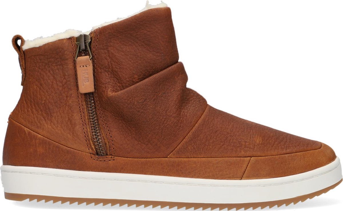HUB Ridge Enkelboots - Enkellaarsjes - Dames - Cognac - Maat 38 | bol.com