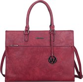 Wimona Franca 1290 Schoudertas / Laptoptas - 14 inch - Bordeaux Rood