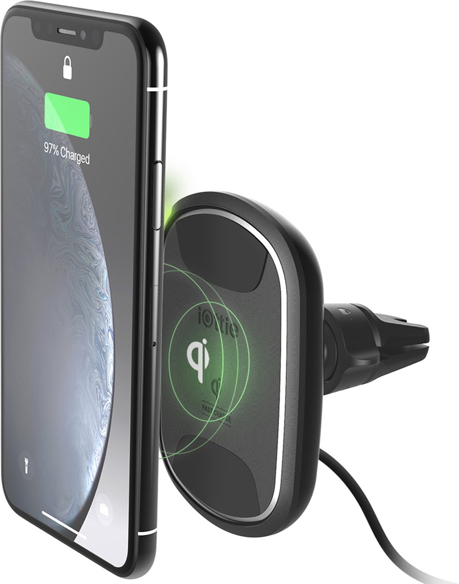 iOttie - Autohouder - iTap Wireless 2 Vent Fast Charge - Draadloos opladen - Zwart