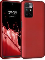 kwmobile telefoonhoesje voor Xiaomi Redmi 10 (2021 / 2022) - Hoesje voor smartphone - Back cover in metallic donkerrood