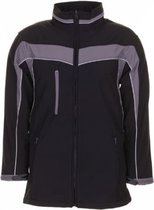 Planam softshell jas Plaline (2700) - Zwart | Grijs - S