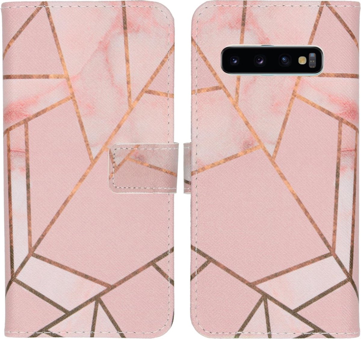 iMoshion Design Softcase Book Case Samsung Galaxy S10 hoesje - Pink Graphic