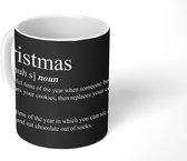 Mok - Koffiemok - Kerst - Quotes - Woordenboek - Christmas definitie - Spreuken - Mokken - 350 ML - Beker - Koffiemokken - Theemok