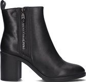 Calvin Klein Block Heel Mid Boot Enkellaarsjes - Enkelboots met rits - Dames - Zwart - Maat 37