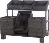 Eettafel - bloemtafel hout 80x120x105cm kd - black - 80x120x105