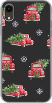 Geschikt voor iPhone XR hoesje - Kerst - Kerstboom - Auto - Design - Siliconen Telefoonhoesje