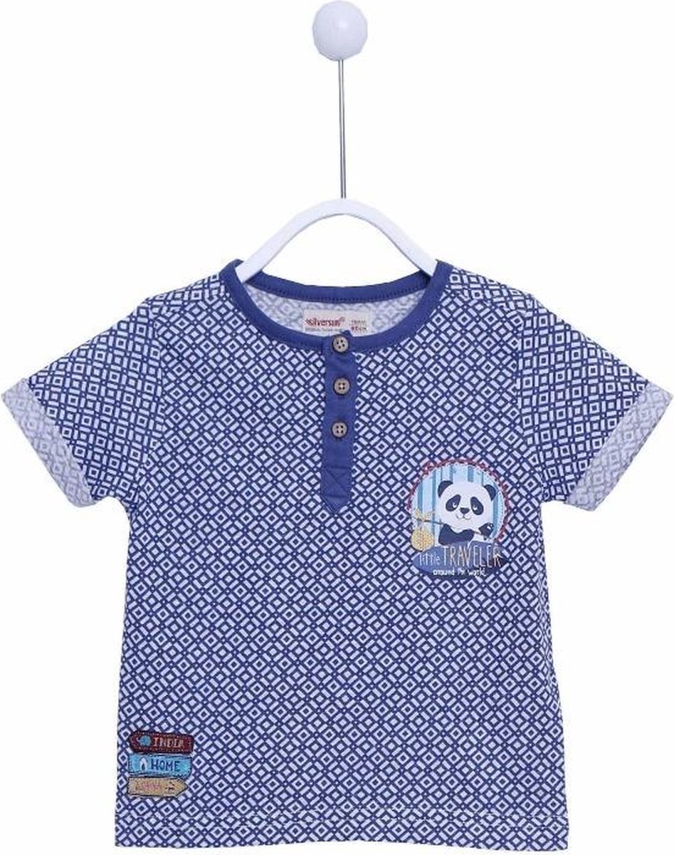 alisé Katoenen gebreid baby T-shirt Donker blauw 68