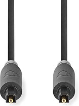 Nedis Optische Audiokabel - TosLink Male - TosLink Male - 5.00 m - Rond - PVC - Antraciet - Doos