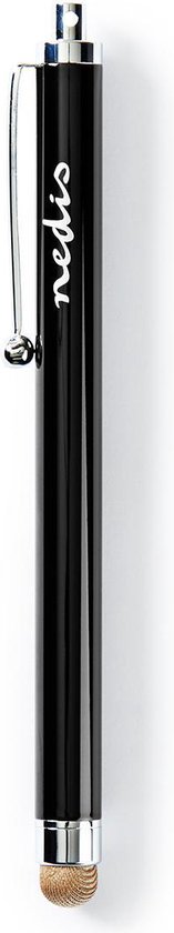 Nedis Stylus Pen - Gebruikt voor: Smartphone / Tablet - Koperdoek Tip - 1 Stuks - Met clip - Zwart