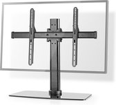 Nedis Draai- en Kantelbare TV-Standaard - 32 - 65 " - Maximaal schermgewicht: 45 kg - Kantelbaar - Draaibaar - Aanpasbare vooraf ingestelde hoogtes - Glas / Staal - Zwart