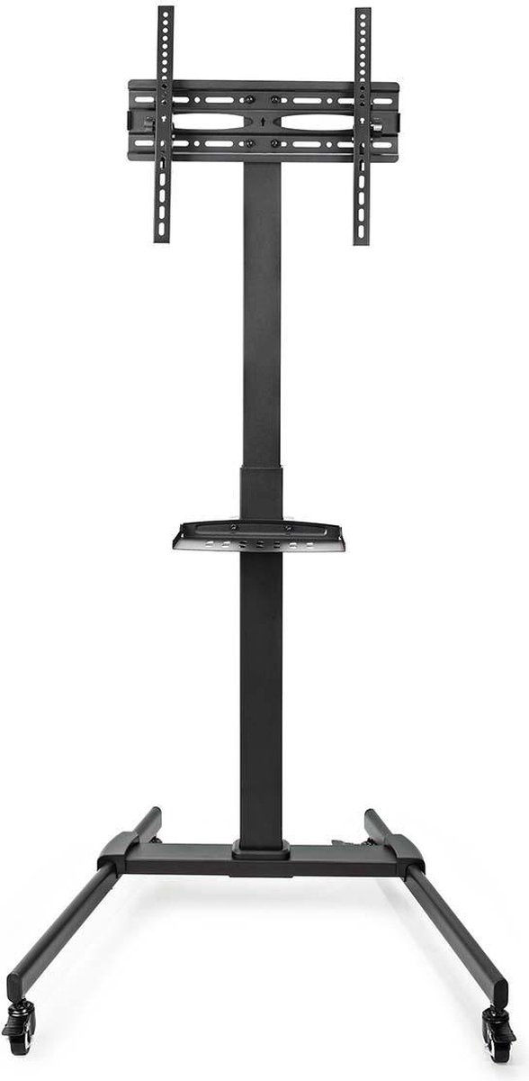 Nedis TV Vloerstandaard - 32-55 " - Maximaal schermgewicht: 35 kg - Premium Kolomontwerp - Aanpasbare vooraf ingestelde hoogtes - Snap-lock - Staal - Zwart