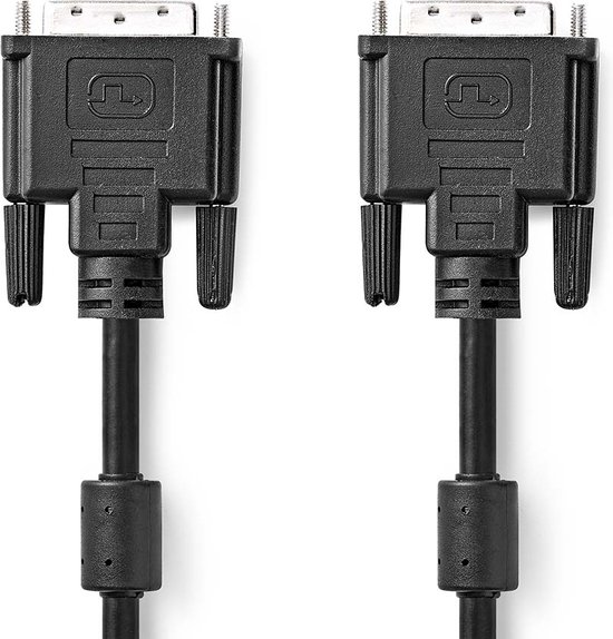 Nedis DVI-Kabel - DVI-D 24+1-Pins Male - DVI-D 24+1-Pins Male - 2560x1600 - Vernikkeld - 2.00 m - Recht - PVC - Zwart - Doos - Nedis