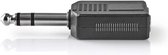 Nedis Stereo-Audioadapter - 6,35 mm Male - 2x 6,35 mm Female - Vernikkeld - Recht - ABS - Zwart - 10 Stuks - Envelop