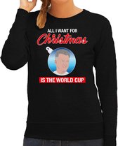 Louis all I want for Christmas fout Kerst sweater - zwart - dames - Kerst trui / Kerst outfit S