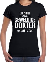 Dit is hoe een geweldige dokter eruit ziet cadeau t-shirt zwart - dames - beroepen / cadeau shirt XS