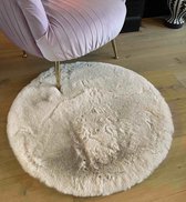 Hampton Soft Cream 12 - Rond hoogpolig vloerkleed