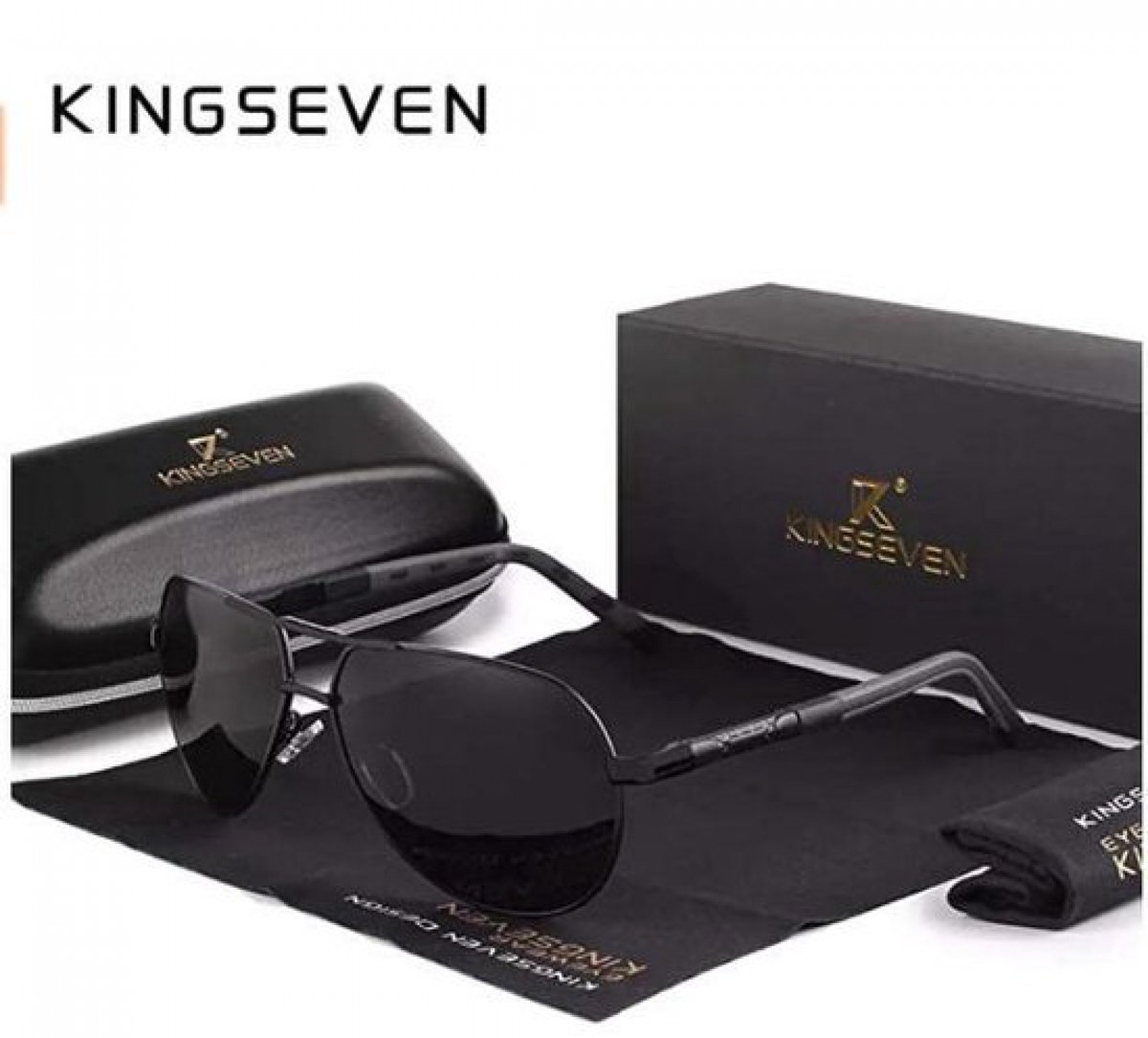 KingSeven - Vdear Z151 Heren Zonnebril - Zwart