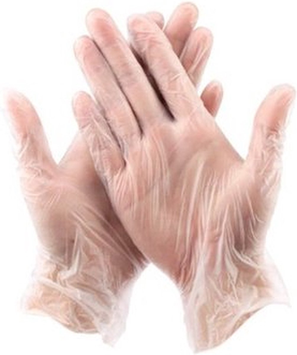Goedkoopste Vinyl Handschoenen - Medisch wegwerp - Wegwerphandschoenen - Medische disposable medical vinyl gloves - L Poedervrij vynil latexvrij - 100 stuks