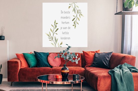 Affiche Citations - Les meilleures mères sont reconnues par les enfants les plus doux - Mère - Proverbes - 100x100 cm XXL