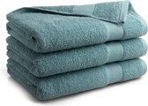 Katoenen handdoek - 3 stuks - 70x140 - denim blauw