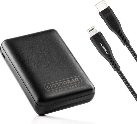 MOJOGEAR pour iPhone et iPad: batterie externe MINI Extra Fast 10000 mAh +  câble