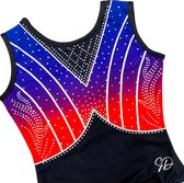 Sparkle&Dream - Turnpakje Jenna Rood - CSM | maat 92 - 104 - voor turnen en gymnastiek