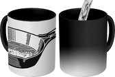 Magische Mok - Foto op Warmte Mok - tekening van een metalen braadpan - 350 ML