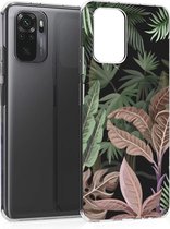 iMoshion Design voor de Xiaomi Redmi Note 10 (4G) / Note 10S hoesje - Jungle - Groen / Roze