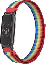 Nylon loop bandje Regenboog geschikt voor Fitbit Luxe