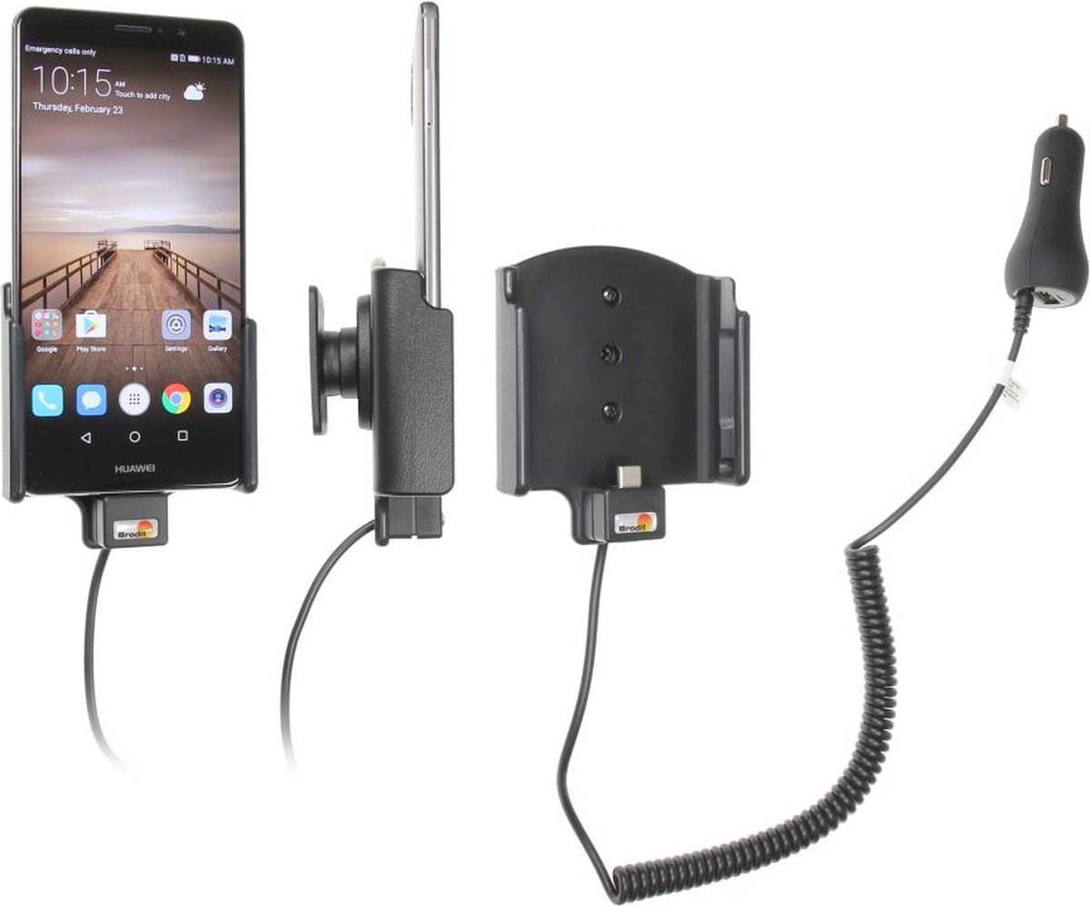 Brodit houder geschikt voor Huawei Mate 9 Actieve houder met 12/24V lader