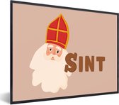 Fotolijst incl. Poster - Sinterklaas - Chocolade - Sint - Kinderen - Jongens - Meisjes - Kind - 80x60 cm - Posterlijst