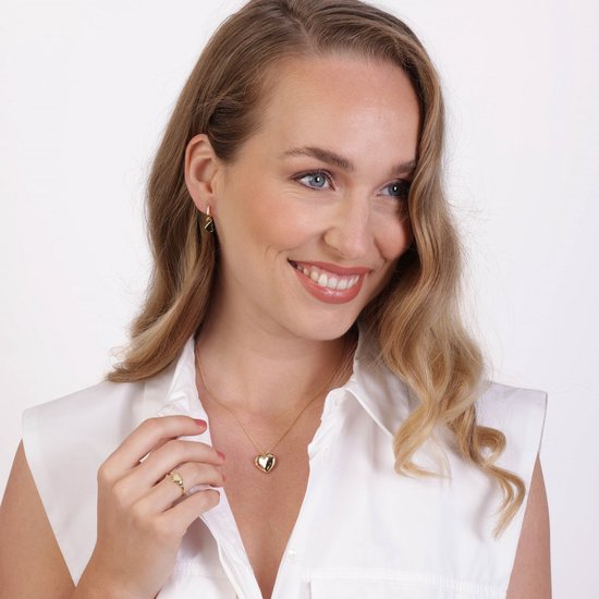 Chaine plaqué or argent & pendentif coeur médaillon