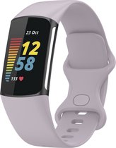 Bandje Voor Fitbit Charge 5 - Sport Band - Lavendel (Paars) - Maat: ML - Horlogebandje, Armband