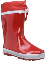 Playshoes Bottes de pluie pour femmes avec cordon de serrage Enfants - Rouge - Taille 24-25