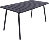 MaximaVida table de jardin en métal Max noir 150 x 80 cm
