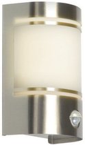 Olucia Manuel - Moderne Buiten wandlamp met bewegingssensor - Aluminium - Zilvergrijs