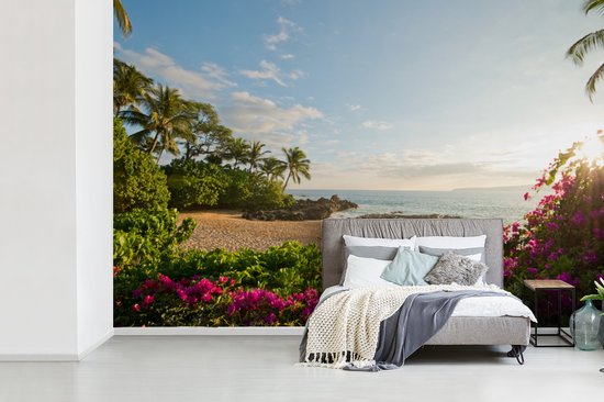 Papier peint Papier peint photo en vinyle - Plage sur la côte largeur 420 cm x hauteur 280 cm - Tirage photo sur papier peint (disponible en 7 tailles)