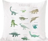 Sierkussen - Kinderkamer Dinosaurus - Multicolor - 50 Cm X 50 Cm