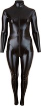 Plus Size Wetlook Catsuit Met Lange Rits - BDSM - Fetish Kleding Dames