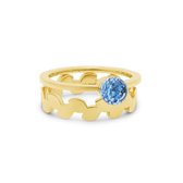 Melano Twisted Nothing Compares ring set - dames - goudkleurig - maat 62