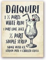 Cocktails Poster Daiquiri - 30x40cm Canvas - Multi-color