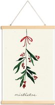 JUNIQE - Posterhanger Mistletoe -20x30 /Groen & Ivoor