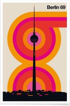 JUNIQE - Poster Vintage Berlijn 69 -30x45 /Kleurrijk