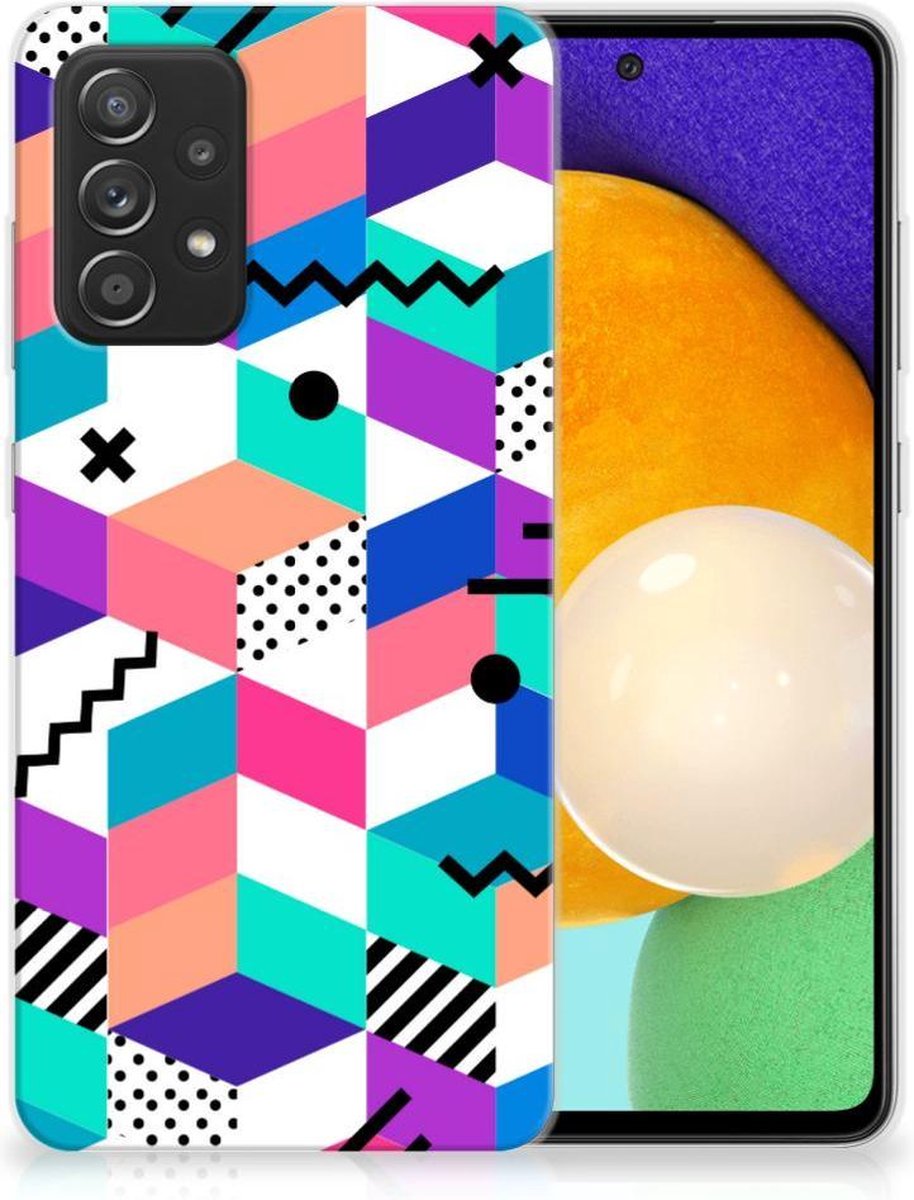 Samsung Galaxy A52 (5G/4G) TPU Hoesje Blokken Kleurrijk