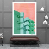 Tel Aviv City Building Poster - 15x20cm Canvas - Multi-color