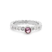Melano Twisted Glitters Will Follow ring set - dames - zilverkleurig - maat 54
