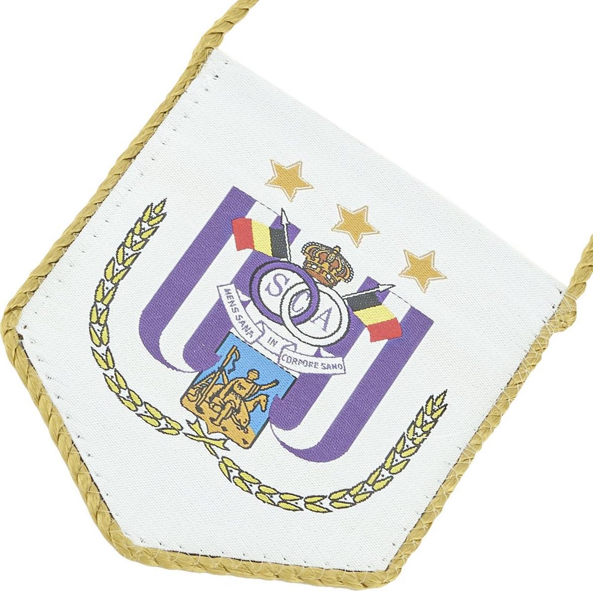Fanion RSC Anderlecht - 9x11 Cm - Petit Pennant Belgique Pour Collection