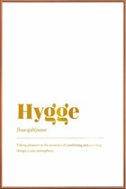 JUNIQE - Poster met kunststof lijst Hygge gouden -20x30 /Goud & Wit