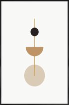 JUNIQE - Poster met kunststof lijst Pendulum gouden -40x60 /Goud &